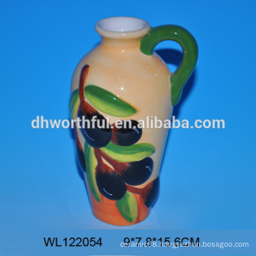 Factory directly handpainting ceramic olive oil bottle